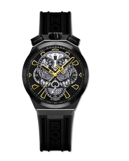 Review Bomberg iconics CHRONO SKULL THROWBACK EDITION - ALL BLACK replica watch